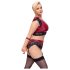 Conjunto de Sujetador de Encaje Rojo Cottelli Bondage Tallas Grandes