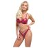 Cottelli Party - Conjunto de sujetador brillante (rojo)