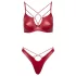Cottelli Party - conjunto de sujetador brillante - rojo