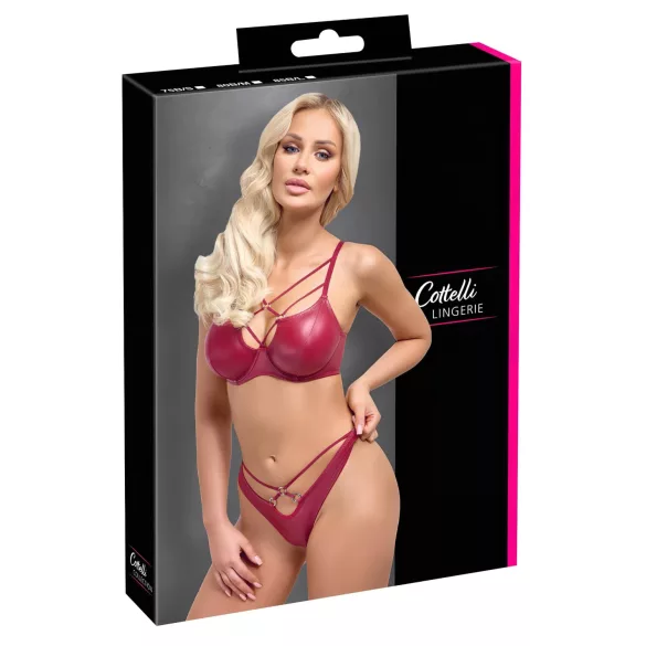 Cottelli Party - conjunto de sujetador brillante - rojo