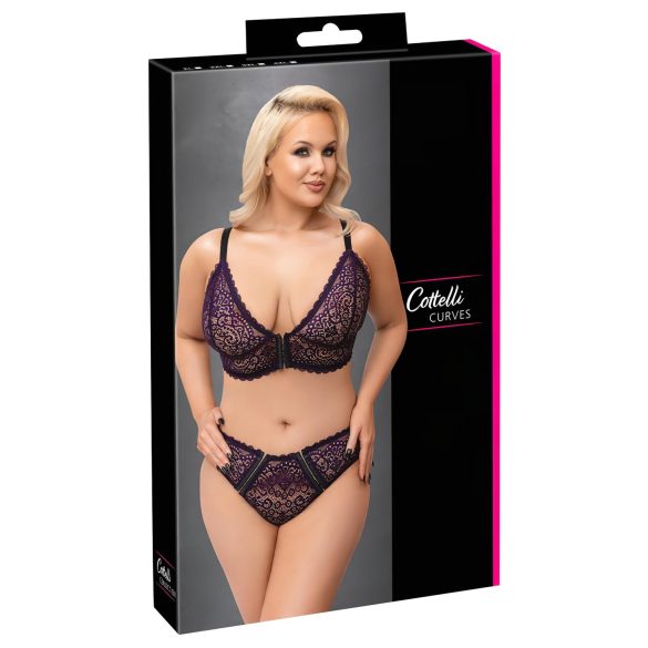 Cottelli Tallas Grandes - Conjunto lila traslúcido con diseño
