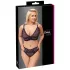 Cottelli Plus Size - juego de sujetador transparente con diseño (lila) - 2XL