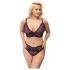 Cottelli Plus Size - juego de sujetador transparente con diseño (lila) - 2XL