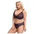 Cottelli Plus Size - juego de sujetador transparente con diseño (lila) - 2XL