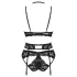Obsessive Alessya - Conjunto de lencería de encaje (negro) - M/L