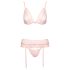 Beso Tentador - Conjunto Lencería de Encaje Rosa - L/XL