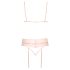 Beso Tentador - Conjunto Lencería de Encaje Rosa - L/XL