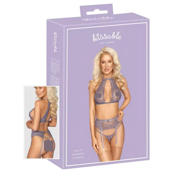 Kissable - conjunto de lencería de encaje (lila)