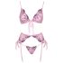 Beso - Conjunto lencería bordado en rosa (pink)