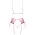 Beso - Conjunto lencería bordado en rosa (pink)