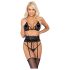 Beso - Conjunto de sujetador con tirantes (negro)