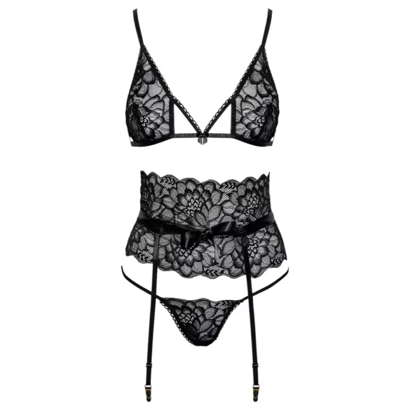 Kissable - conjunto de sujetador con tirantes (negro) - L/XL