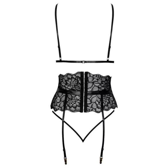 Kissable - conjunto de sujetador con tirantes (negro) - L/XL