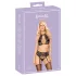 Beso tentador: Set de sujetador de encaje halter (negro)