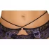 Cottelli - Conjunto de lencería encaje 3 piezas (negro-violeta) - L