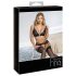 Abierta Fina - conjunto de encaje abierto (negro) - XL
