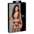 Cottelli Bondage - Set lencería y esposas (negro-morado) - M
