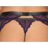 Cottelli Bondage - Set lencería y esposas (negro-morado) - XL