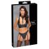 Cottelli Bondage - Conjunto brillante con esposas (negro)