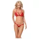 Obsessive - conjunto lencería con tirantes - encaje rojo