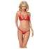Obsessive - conjunto lencería con tirantes - encaje rojo - L/XL