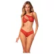 Obsessive Atenica - conjunto lencería con tiras cruzadas (rojo) - M/L