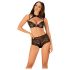 Conjunto Transparente Estampado Obsessive Elizenes (Negro)