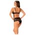 Conjunto Transparente Estampado Obsessive Elizenes (Negro)