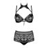 Conjunto Transparente Estampado Obsessive Elizenes (Negro)