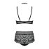 Conjunto Transparente Estampado Obsessive Elizenes (Negro)