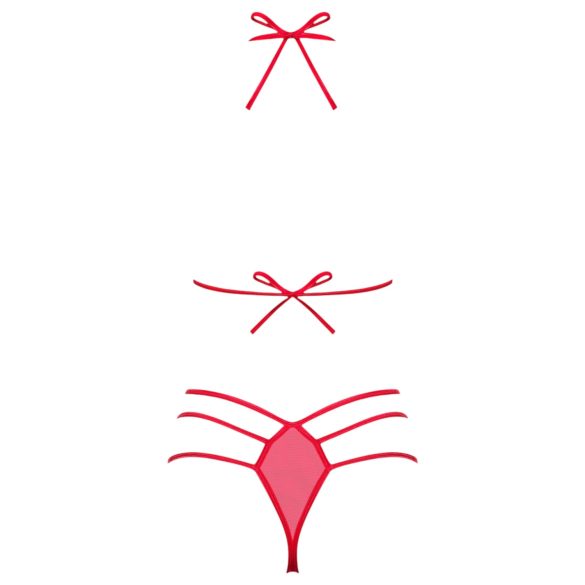 Obsessive Giftella - conjunto lencería con lazo - rojo