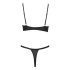Cottelli Party - Conjunto de sujetador negro con cordones