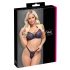 Cottelli Party - Conjunto de sujetador negro con cordones