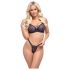 Cottelli Party - Conjunto de sujetador negro con cordones - 85C/L