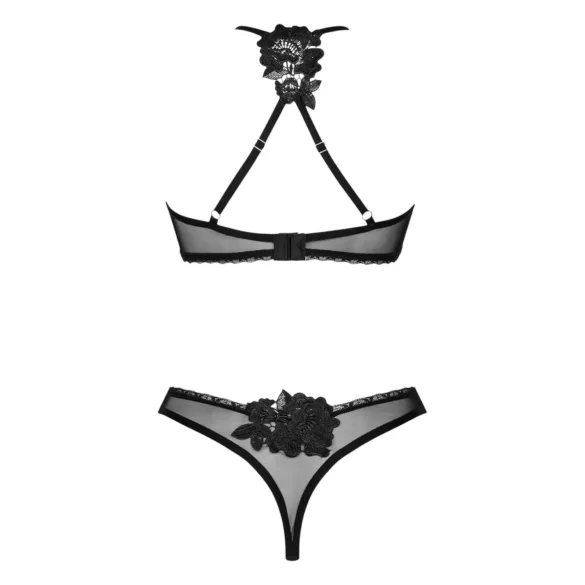 Obsessive - conjunto de lencería - sujetador y tanga - encaje negro - XL/XXL