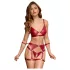 Cottelli Bondage - Conjunto rojo brillante y esposas