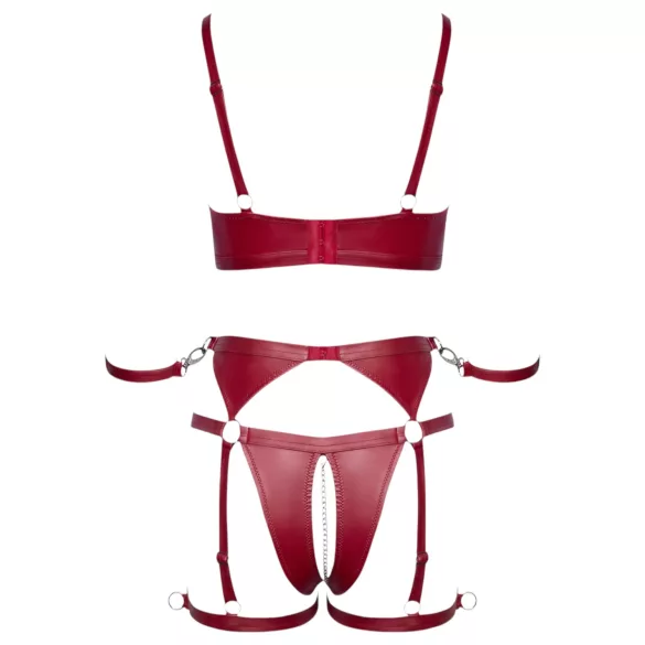 Cottelli Bondage - Conjunto rojo brillante y esposas - M