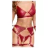 Cottelli Bondage - Conjunto rojo brillante y esposas - L