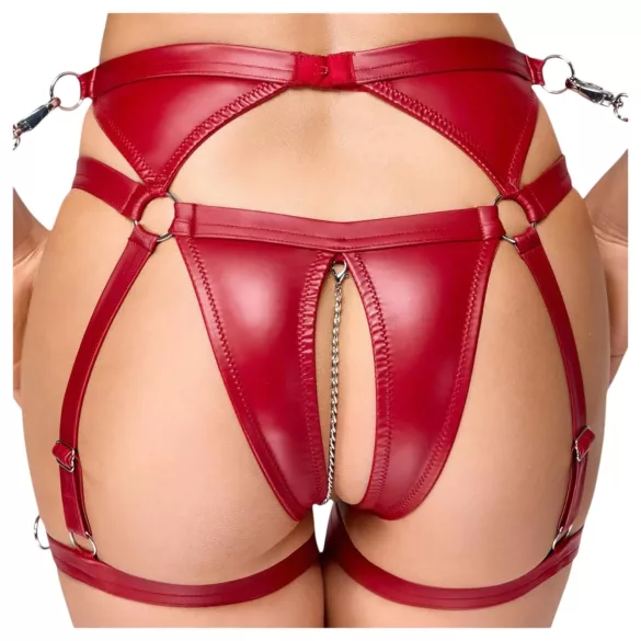 Cottelli Bondage - Conjunto rojo brillante y esposas - L