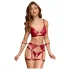 Cottelli Bondage - Conjunto rojo brillante y esposas - XL