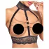 Abierta Fina - conjunto lencería abierta con cadenas - negro
