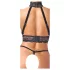 Abierta Fina - conjunto lencería abierta con cadenas - negro
