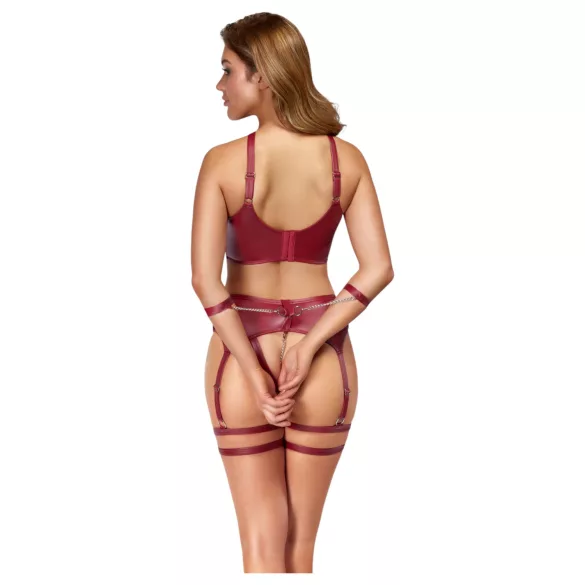 Cottelli Bondage - conjunto de sujetador cruzado - rojo - L