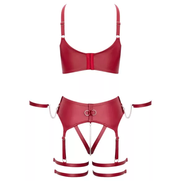 Cottelli Bondage - conjunto de sujetador cruzado - rojo - L