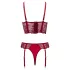Cottelli - conjunto de dos piezas con liguero de encaje (rojo)