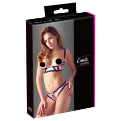 Cottelli - conjunto lencería sujetador push up rayas