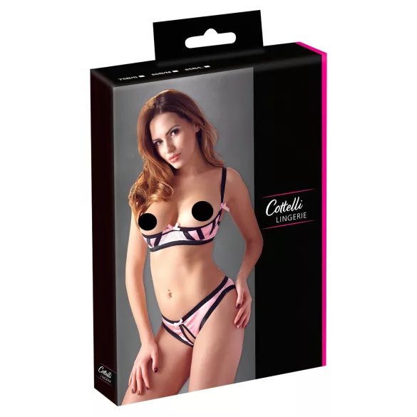Cottelli - conjunto lencería sujetador push up rayas - 80B/M
