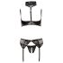 Abierta Fina - Trio lencería seductora de encaje - 80B/M