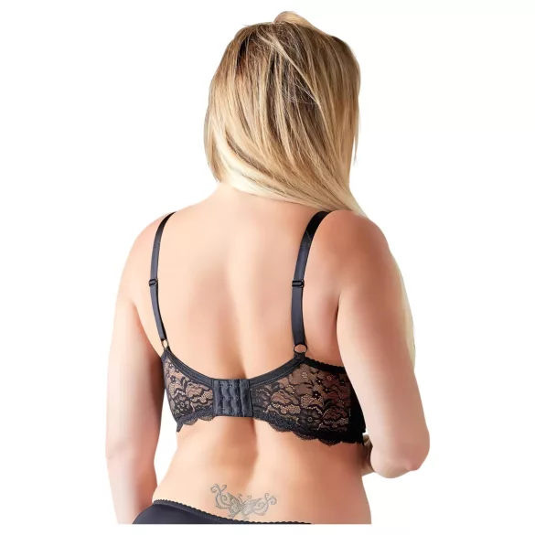 Cottelli Plus Size - sujetador realzador con tirantes y aro - negro - 85E