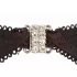 Set de Lencería Brillante con Piedras (Negro)
